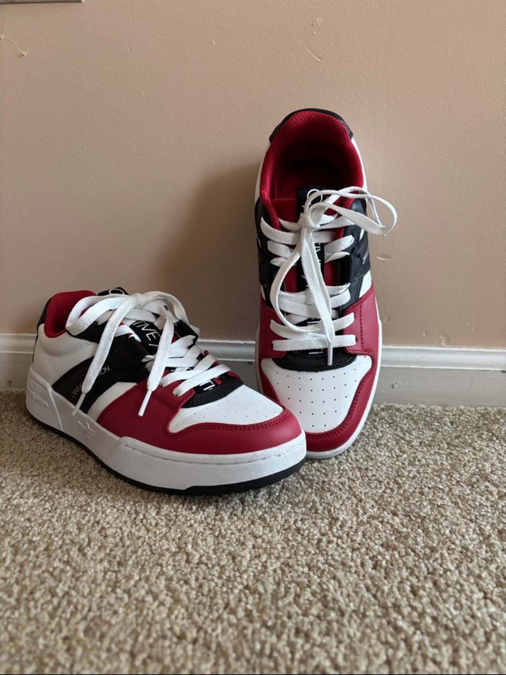 Creative Recreation Kids Red, White & Black Low-Top Sneakers